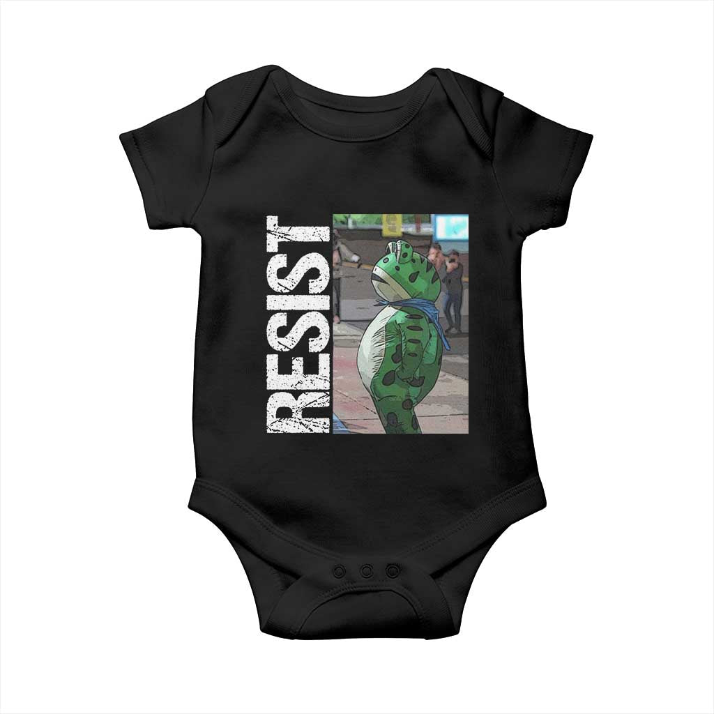 Portland Frog Protest Baby Onesie Vintage Activist Resistance TS10 Black Print Your Wear