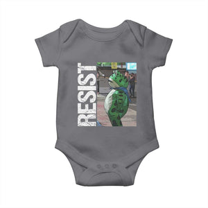Portland Frog Protest Baby Onesie Vintage Activist Resistance TS10 Charcoal Print Your Wear