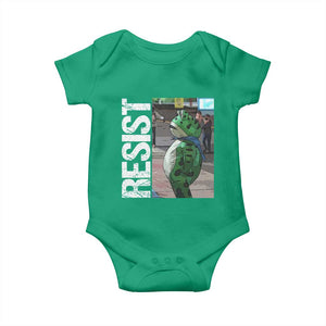 Portland Frog Protest Baby Onesie Vintage Activist Resistance TS10 Irish Green Print Your Wear