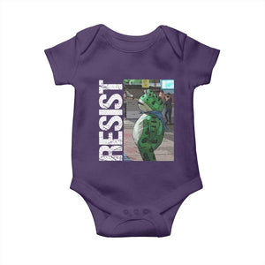 Portland Frog Protest Baby Onesie Vintage Activist Resistance TS10 Purple Print Your Wear