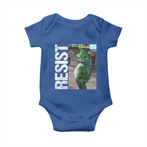 Portland Frog Protest Baby Onesie Vintage Activist Resistance TS10 Royal Blue Print Your Wear