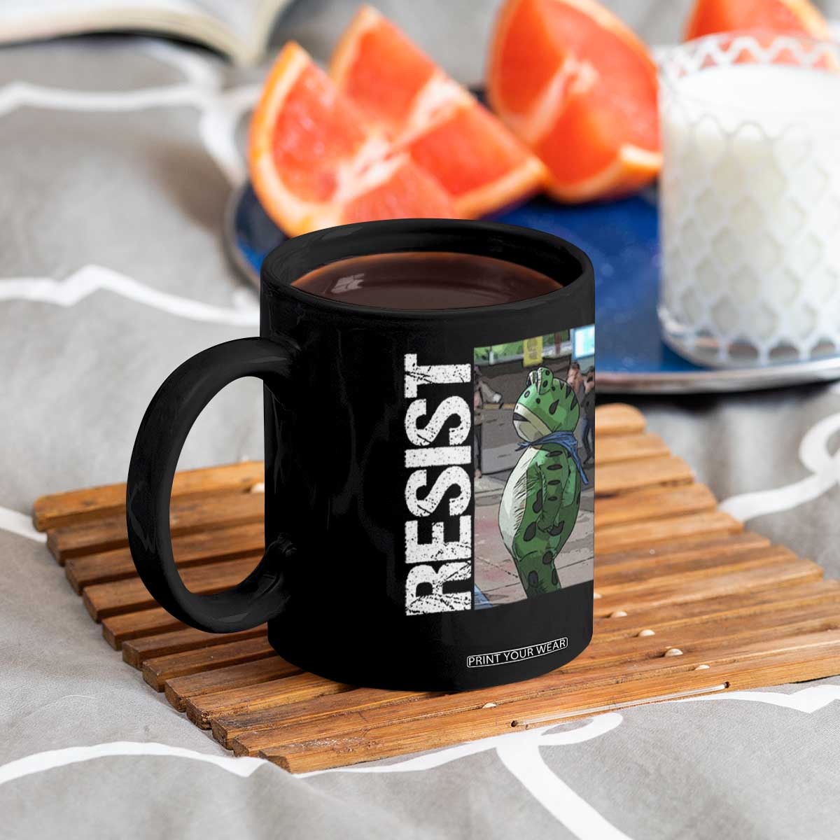 Portland Frog Protest Coffee Mug Vintage Activist Resistance TS10 Print Your Wear