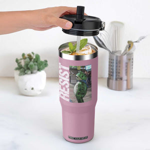 Portland Frog Protest Flip Straw Tumbler Vintage Activist Resistance TS10 One Size: 30 oz Light Pink Print Your Wear