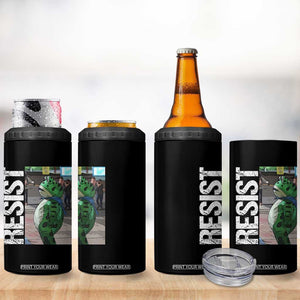 Portland Frog Protest 4 in 1 Can Cooler Tumbler Vintage Activist Resistance TS10 Print Your Wear