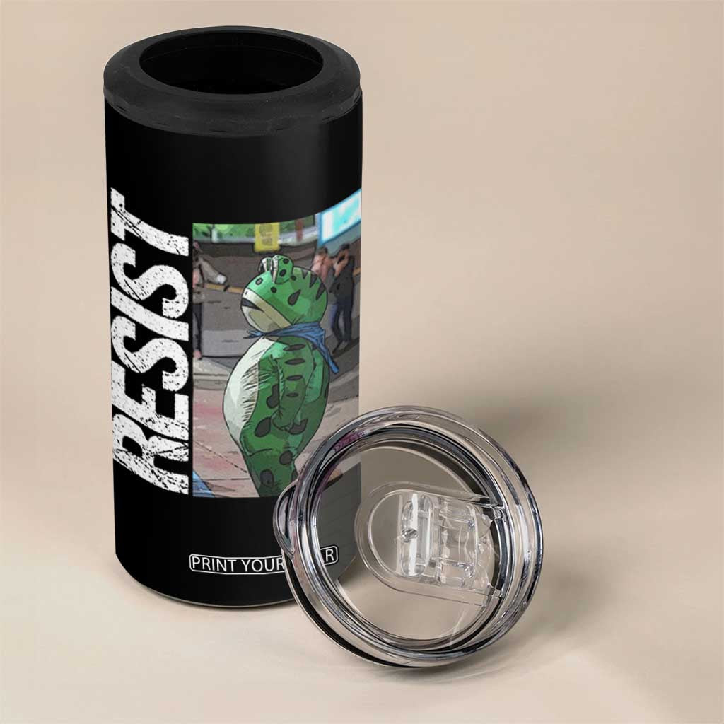 Portland Frog Protest 4 in 1 Can Cooler Tumbler Vintage Activist Resistance TS10 Print Your Wear
