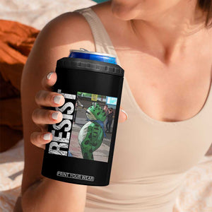 Portland Frog Protest 4 in 1 Can Cooler Tumbler Vintage Activist Resistance TS10 Print Your Wear