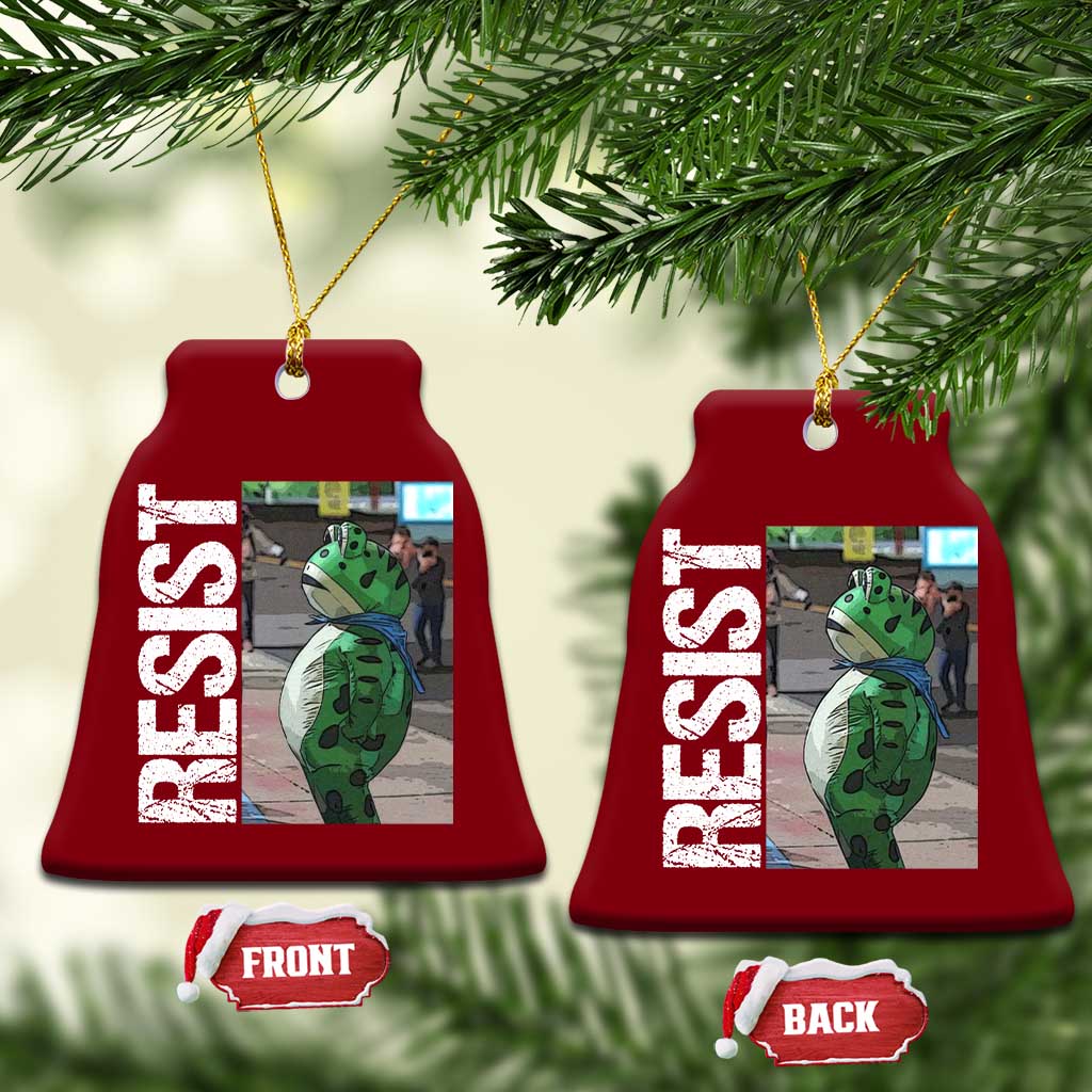 Portland Frog Protest Ceramic Ornament Vintage Activist Resistance TS10 Print Your Wear