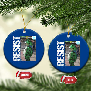 Portland Frog Protest Ceramic Ornament Vintage Activist Resistance TS10 1pc Blue Print Your Wear