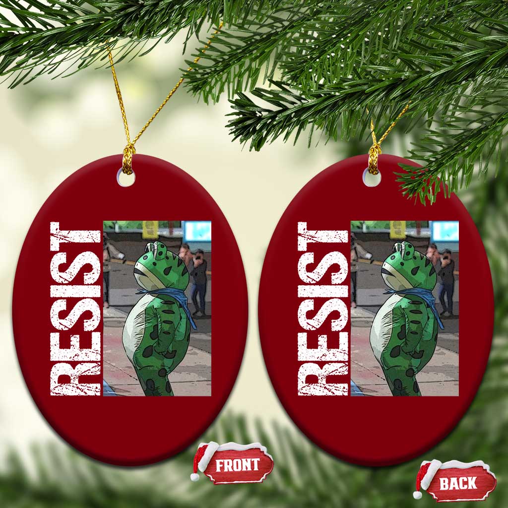 Portland Frog Protest Ceramic Ornament Vintage Activist Resistance TS10 Print Your Wear