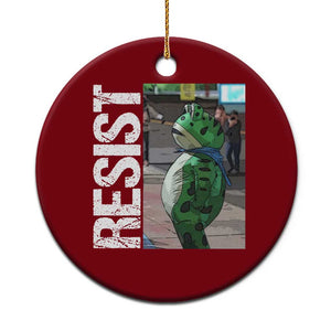 Portland Frog Protest Ceramic Ornament Vintage Activist Resistance TS10 1pc Red Print Your Wear