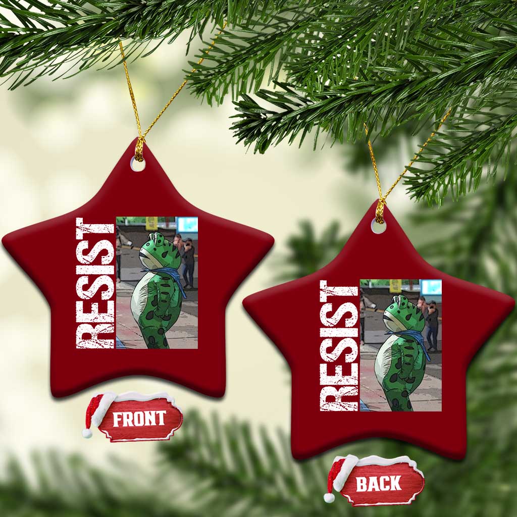 Portland Frog Protest Ceramic Ornament Vintage Activist Resistance TS10 Print Your Wear