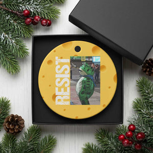 Portland Frog Protest Ceramic Ornament Vintage Activist Resistance TS10 1pc Yellow Cheese Print Your Wear