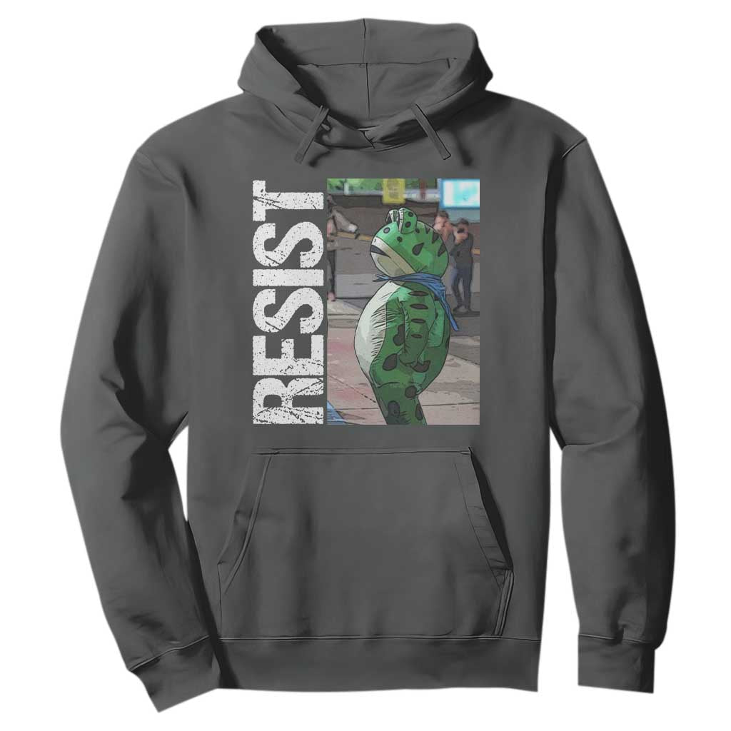 Portland Frog Protest Hoodie Vintage Activist Resistance TS10 Dark Heather Print Your Wear