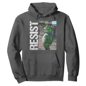 Portland Frog Protest Hoodie Vintage Activist Resistance TS10 Dark Heather Print Your Wear