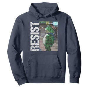 Portland Frog Protest Hoodie Vintage Activist Resistance TS10 Navy Print Your Wear