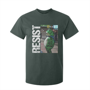 Portland Frog Protest T Shirt For Kid Vintage Activist Resistance TS10 Dark Forest Green Print Your Wear