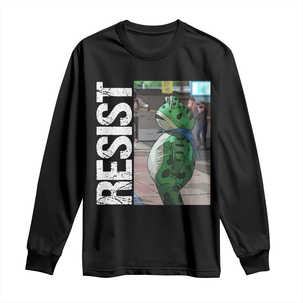 Portland Frog Protest Long Sleeve Shirt Vintage Activist Resistance TS10 Black Print Your Wear
