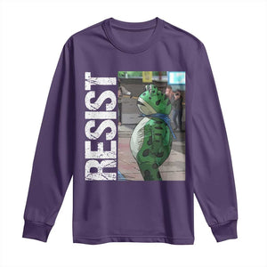 Portland Frog Protest Long Sleeve Shirt Vintage Activist Resistance TS10 Purple Print Your Wear
