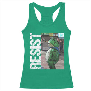 Portland Frog Protest Racerback Tank Top Vintage Activist Resistance TS10 Irish Green Print Your Wear