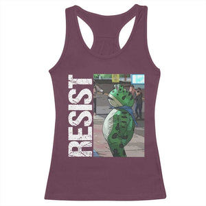 Portland Frog Protest Racerback Tank Top Vintage Activist Resistance TS10 Maroon Print Your Wear