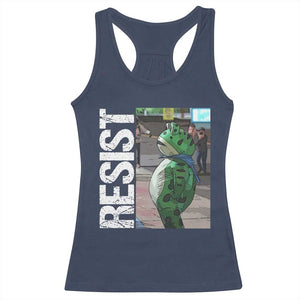 Portland Frog Protest Racerback Tank Top Vintage Activist Resistance TS10 Navy Print Your Wear