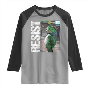 Portland Frog Protest Raglan Shirt Vintage Activist Resistance TS10 Sport Gray Black Print Your Wear