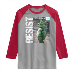 Portland Frog Protest Raglan Shirt Vintage Activist Resistance TS10 Sport Gray Red Print Your Wear