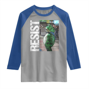 Portland Frog Protest Raglan Shirt Vintage Activist Resistance TS10 Sport Gray Royal Print Your Wear