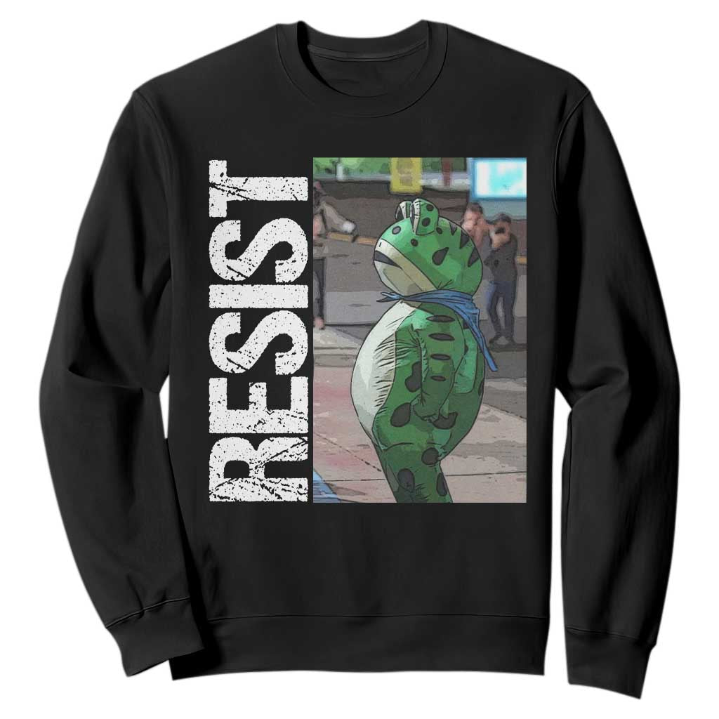 Portland Frog Protest Sweatshirt Vintage Activist Resistance TS10 Black Print Your Wear