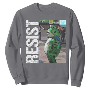 Portland Frog Protest Sweatshirt Vintage Activist Resistance TS10 Charcoal Print Your Wear