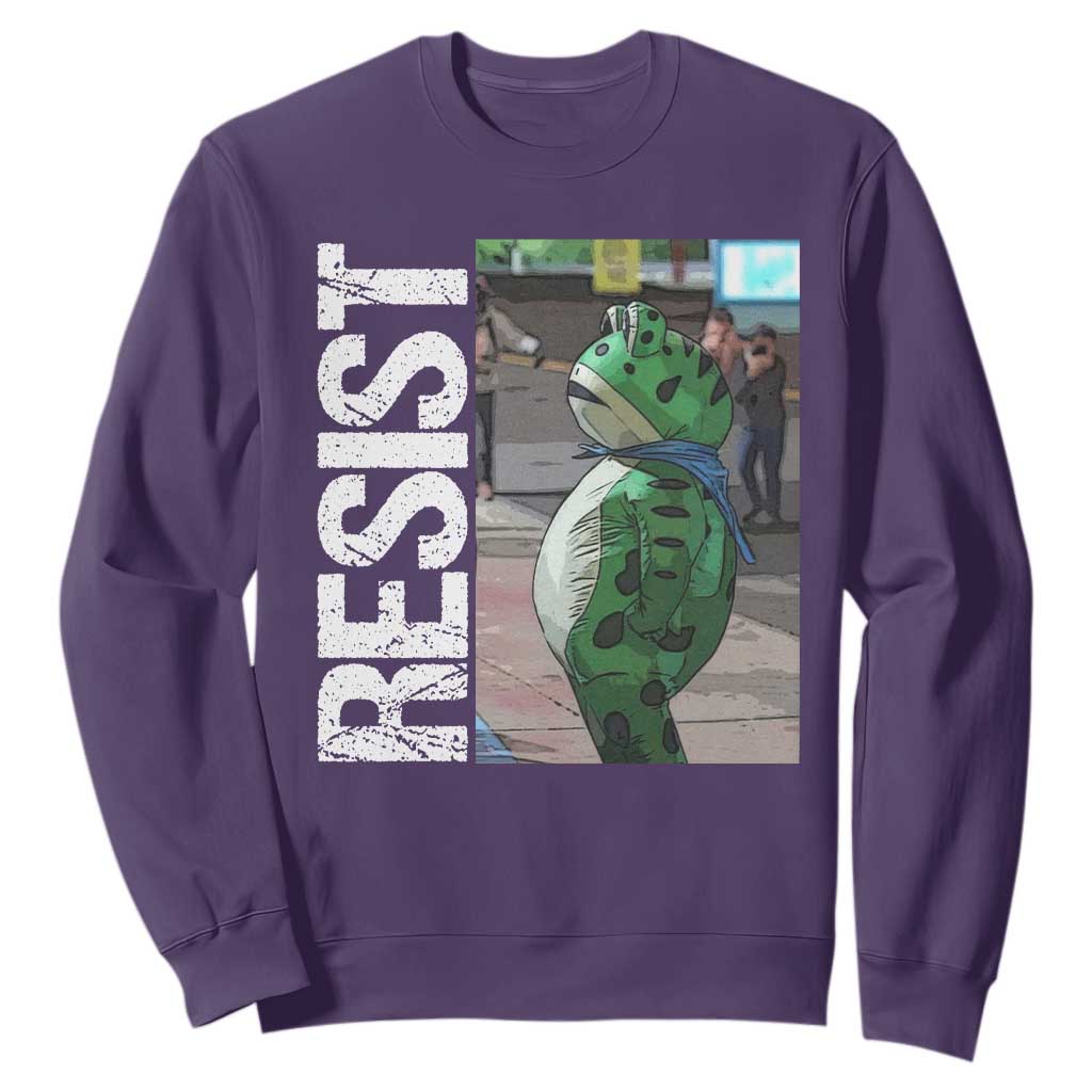 Portland Frog Protest Sweatshirt Vintage Activist Resistance TS10 Purple Print Your Wear