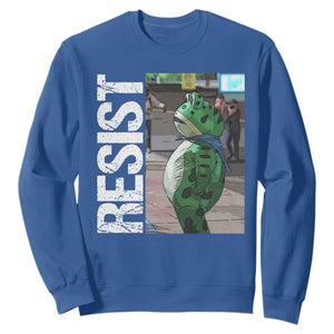 Portland Frog Protest Sweatshirt Vintage Activist Resistance TS10 Royal Blue Print Your Wear