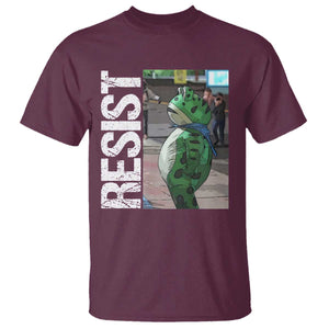 Portland Frog Protest T Shirt Vintage Activist Resistance TS10 Maroon Print Your Wear