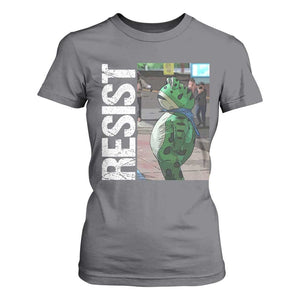 Portland Frog Protest T Shirt For Women Vintage Activist Resistance TS10 Charcoal Print Your Wear