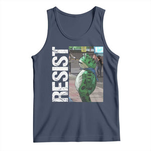Portland Frog Protest Tank Top Vintage Activist Resistance TS10 Navy Print Your Wear