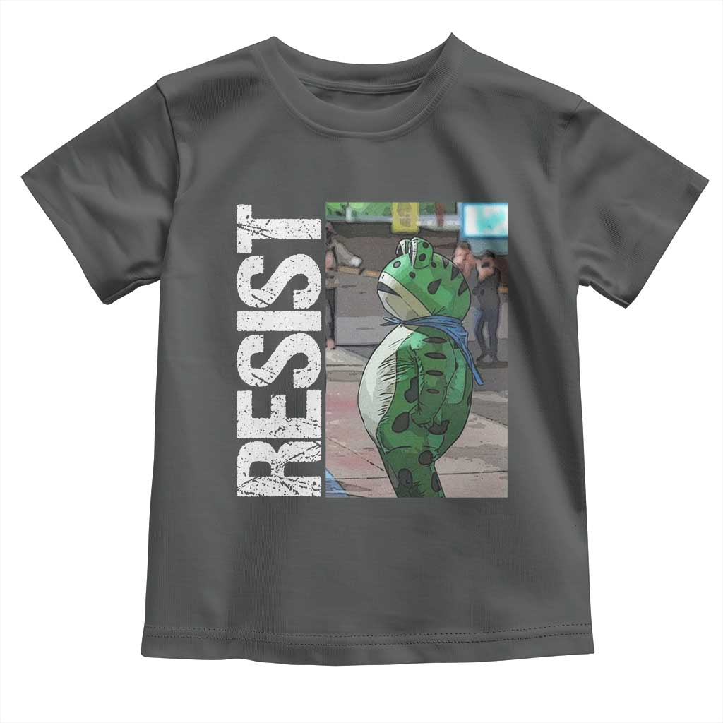 Portland Frog Protest Toddler T Shirt Vintage Activist Resistance TS10 Dark Heather Print Your Wear