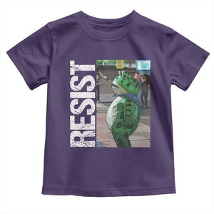 Portland Frog Protest Toddler T Shirt Vintage Activist Resistance TS10 Purple Print Your Wear