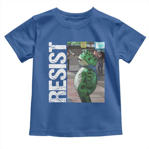 Portland Frog Protest Toddler T Shirt Vintage Activist Resistance TS10 Royal Blue Print Your Wear