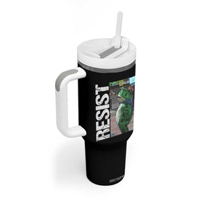 Portland Frog Protest Tumbler With Handle Vintage Activist Resistance TS10 Print Your Wear