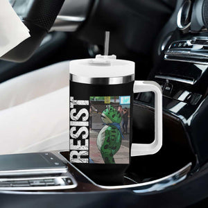Portland Frog Protest Tumbler With Handle Vintage Activist Resistance TS10 Print Your Wear