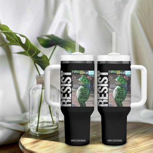 Portland Frog Protest Tumbler With Handle Vintage Activist Resistance TS10 Print Your Wear