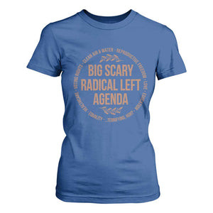 Radical Left Agenda Political T Shirt For Women Equality Justice Climate Rights Liberal Satire TS10 Royal Blue Print Your Wear