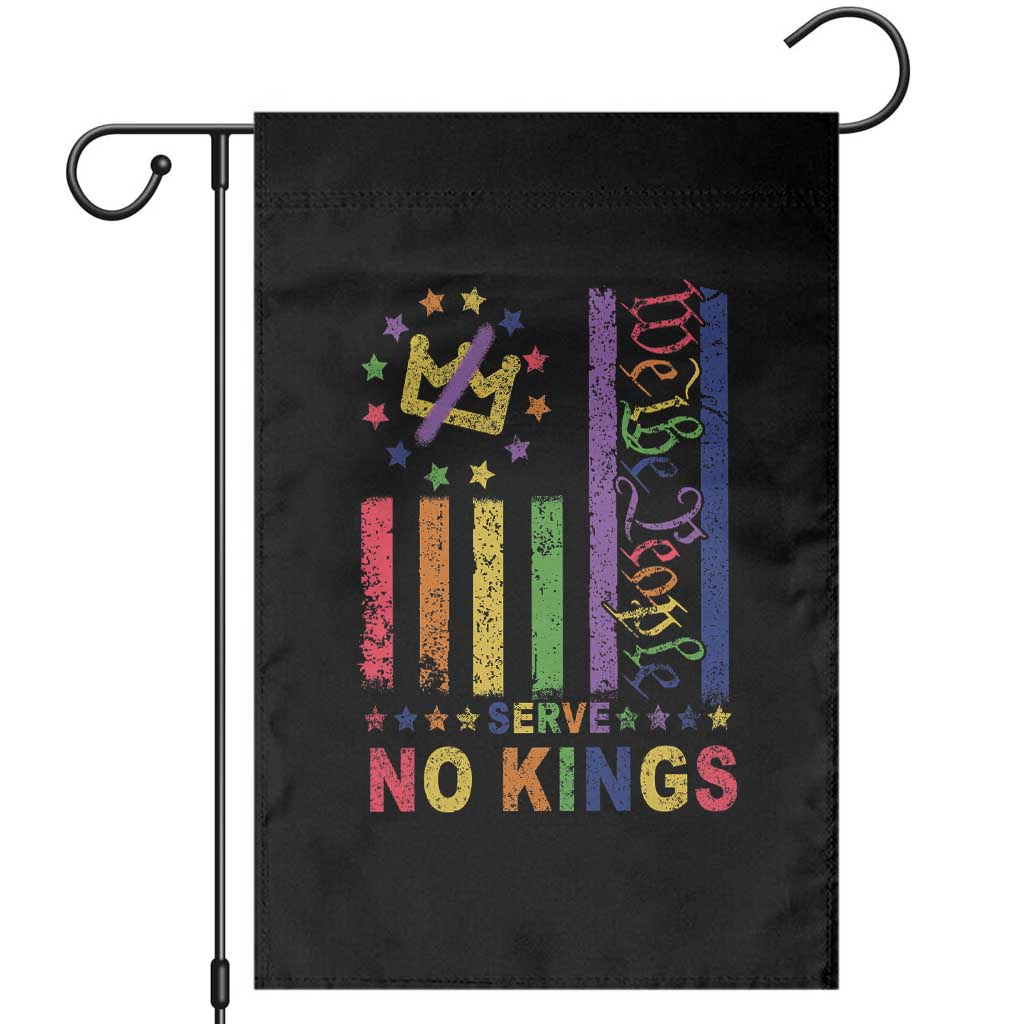 We The People No Kings in America Garden Flag Protest LGBTQ+ American Flag TS10 Black Print Your Wear