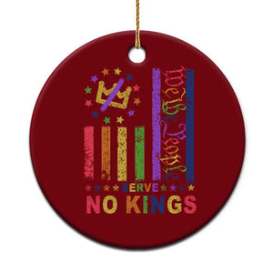 We The People No Kings in America Ceramic Ornament Protest LGBTQ+ American Flag - Print Your Wear