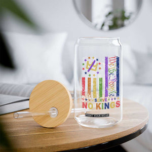 We The People No Kings in America Glass Can Protest LGBTQ+ American Flag - Print Your Wear