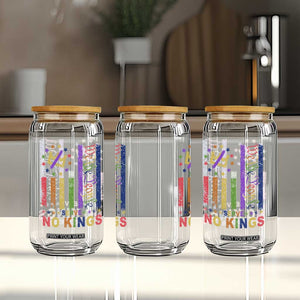 We The People No Kings in America Glass Can Protest LGBTQ+ American Flag - Print Your Wear