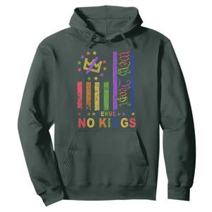 We The People No Kings in America Hoodie Protest LGBTQ+ American Flag TS10 Dark Forest Green Print Your Wear