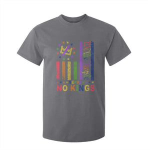 We The People No Kings in America T Shirt For Kid Protest LGBTQ+ American Flag - Print Your Wear