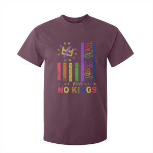 We The People No Kings in America T Shirt For Kid Protest LGBTQ+ American Flag - Print Your Wear