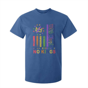 We The People No Kings in America T Shirt For Kid Protest LGBTQ+ American Flag - Print Your Wear